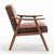 Mid-Century Modern Accent Chair - Solid Wood Frame, Extra-Thick Backrest, Ideal for Living Room, Bedroom, or Reading Room