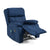 Navy Blue Fabric Heat & Massage Recliner