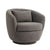 Gray Upholstered Swivel Accent Chair