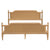 Walnut Toned King Rattan Bed Frame with Elegant Rattan Headboard