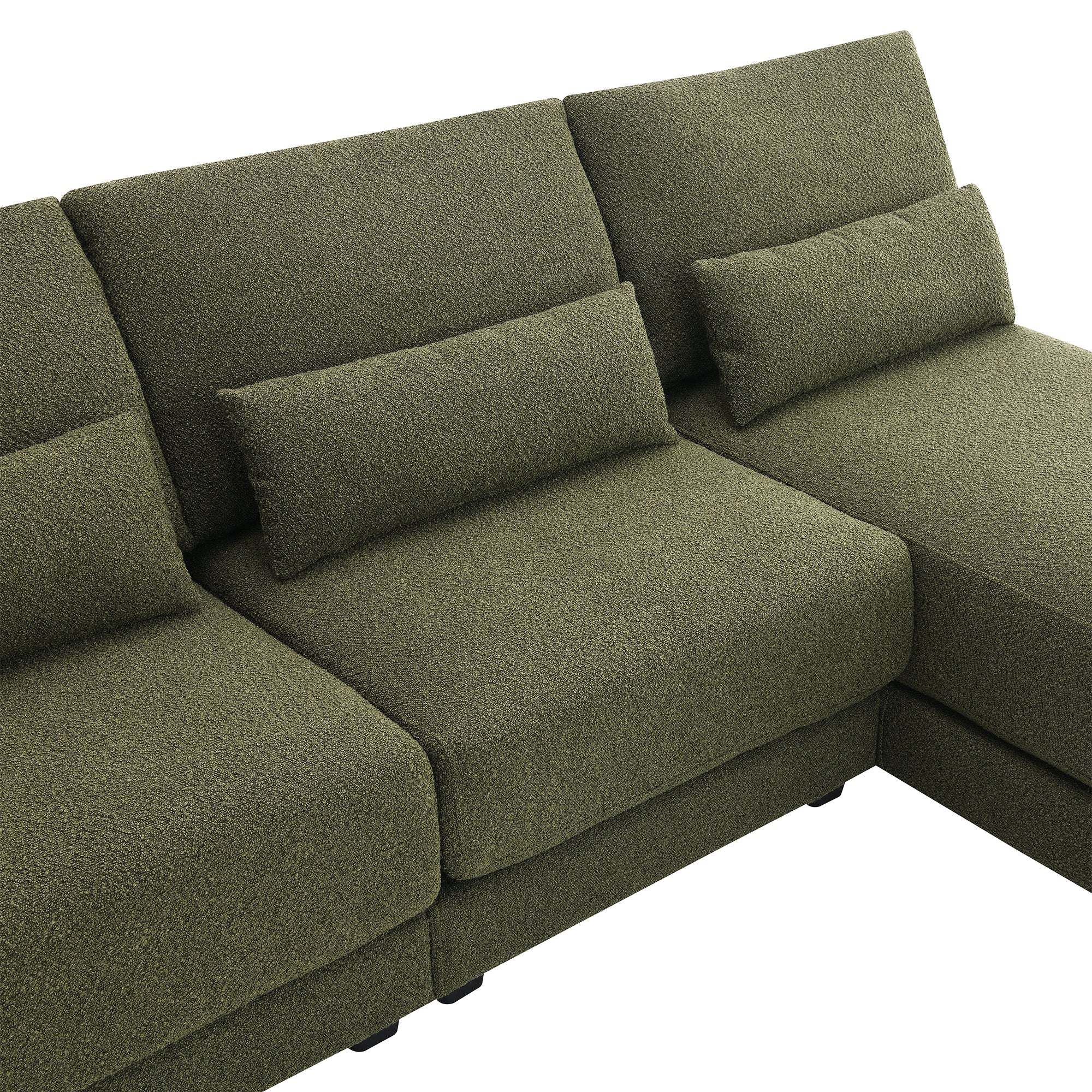 Meknes L-Shape Sofa in Green