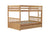 Full Over Full Twin Size Triple Bunk Bed with Ladders and Guardrails in White