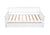 Twin-Size Pine Wood Daybed with Two Storage Drawers In White