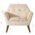 Beige Upholstered Chair with Birch Legs