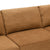 Kyoto Modular Sectional Sofa with Terrycloth Fabric in Burnt Orange Brown