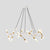 Branch Design White & Golden Light Fixture with Frosted Tubes