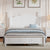 Full Size Wood Platform Bed Frame with Wooden Slat Support In White