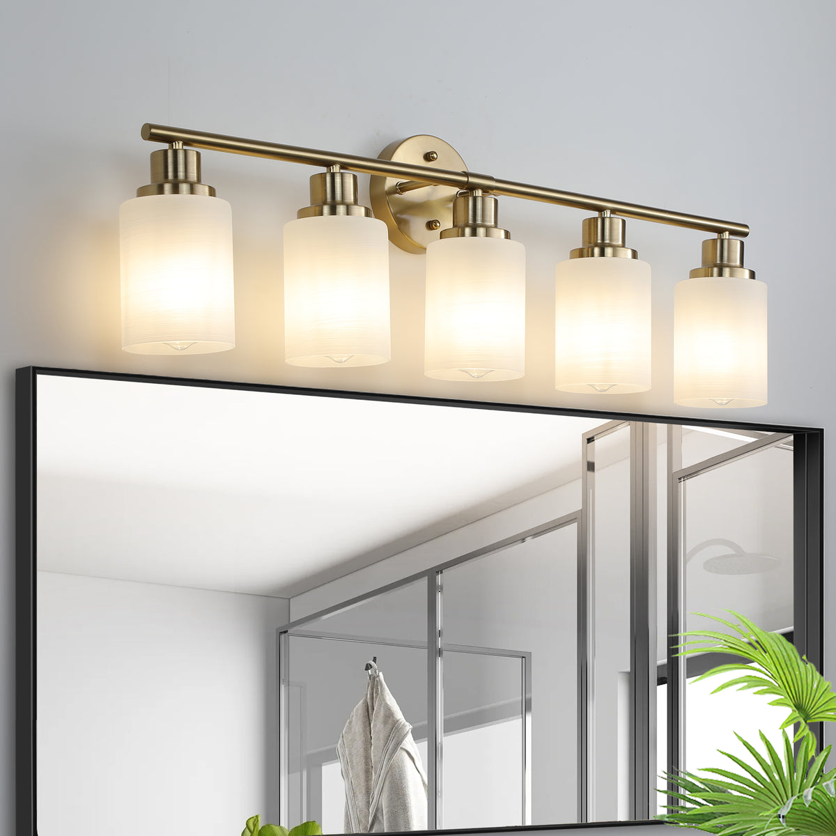 Golden Modern Bathroom Vanity Light