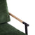 Minimalist Metal Frame Accent Chair With Plush Green Cushions