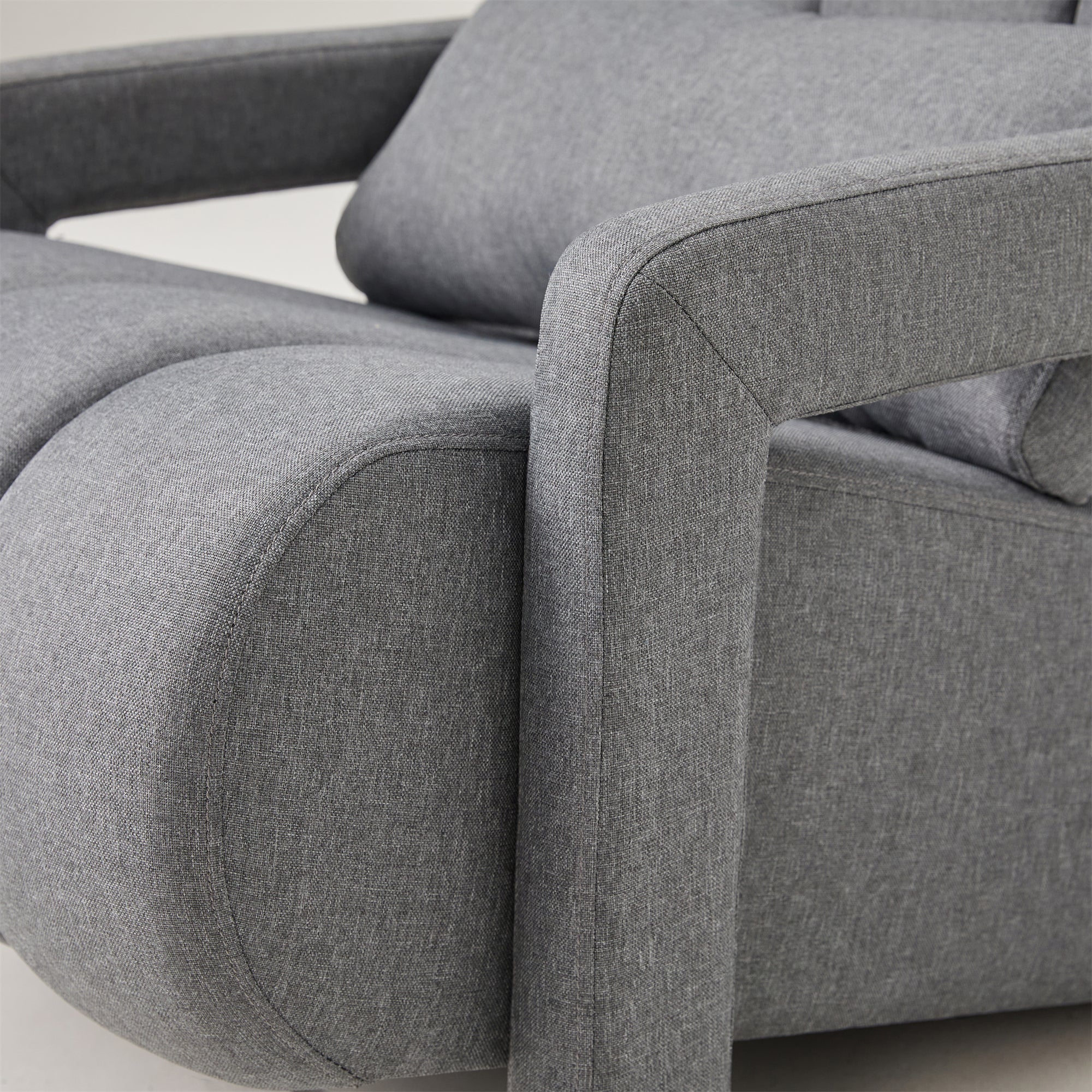 Modern Dark Gray Upholstered Accent Chair