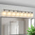 8-Light Vanity Wall Sconce in Brushed Nickel Finish & Frosted Glass