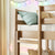 Triple Wood Bunk Bed with Two Built-in Ladders and Guardrails