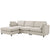 Spacious Beige Sectional Sofa with Adjustable Footrest and Deep Cushions