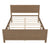 Walnut Tone Queen Size Platform Bed