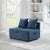 4 in 1 Blue Multifunctional Sofa Bed with Adjustable Backrest