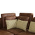 Casablanca Modular Sectional Sofa with Movable Ottoman in Brown Palomino