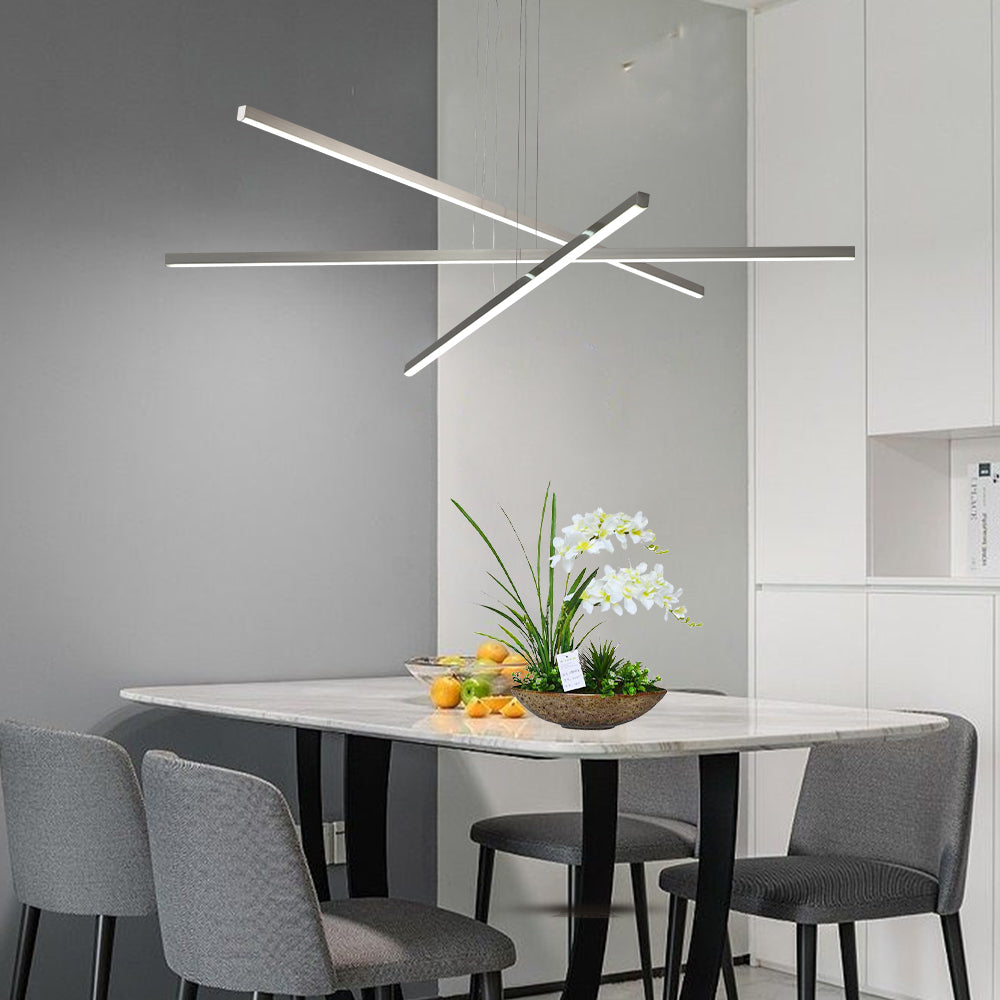 Aestin's Pendant Lighting Fixture in Silver With Integrated LED