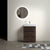 24 Walnut Bathroom Vanity with Sink Freestanding Design Large Storage Soft-Closing Drawers In White