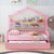 Wooden Twin Size House Bed with Trundle and Shelf In Pink