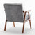 Mid-Century Modern Accent Chair - Solid Wood Frame, Extra-Thick Backrest, Ideal for Living Room, Bedroom, or Reading Room