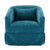 Green Linen Blend Swivel Accent Armchair