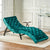 Teal Velvet Tufted Chaise Lounge