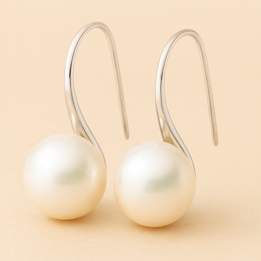 Sparkling Pearl Drop Earrings