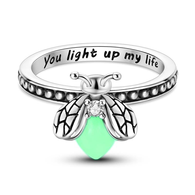 S925 glowing lume firefly ring