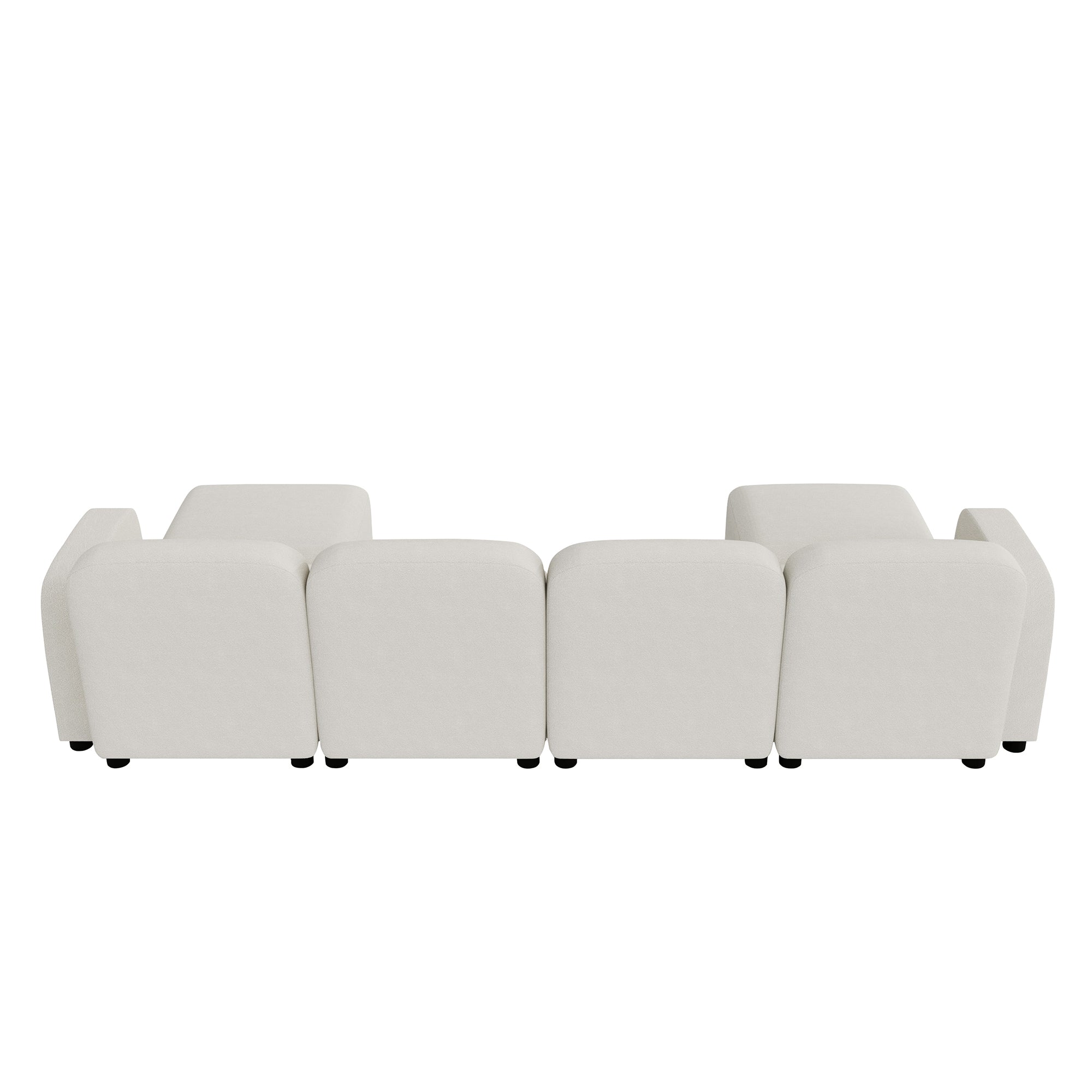 Valencie Cloud Inspired Modular Velvet Sofa in Beige