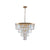 Aestin's 23.6-Inch 4 Tier Golden Modern Crystal Chandelier