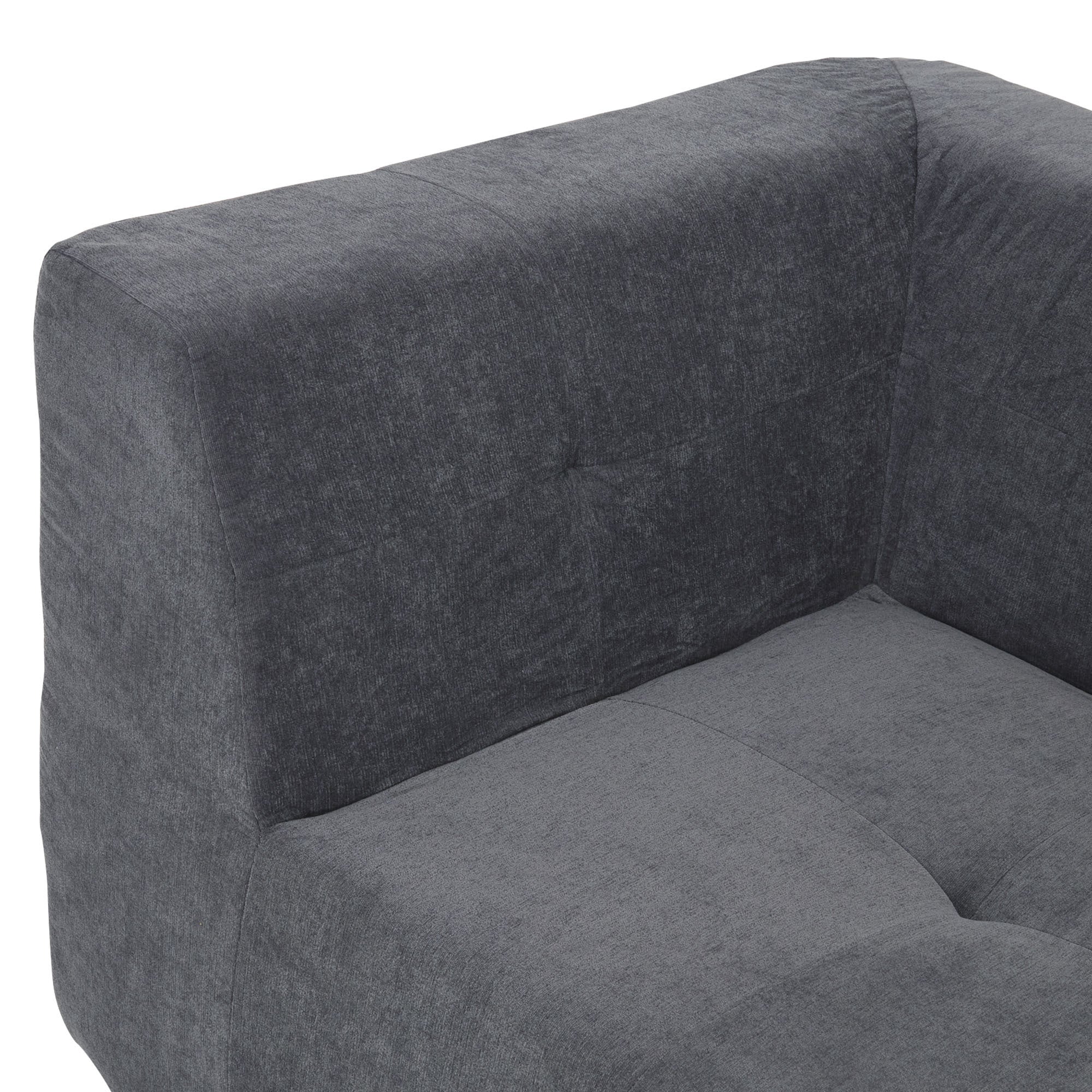 Mombasa 3-Seat Compressed Sofa in Dark Grey