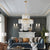 Aestin's Luxury Gold Crystal Chandelier For Living Spaces