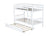 Convertible Twin Over Twin Rubber Wood Bunk Bed with Trundle