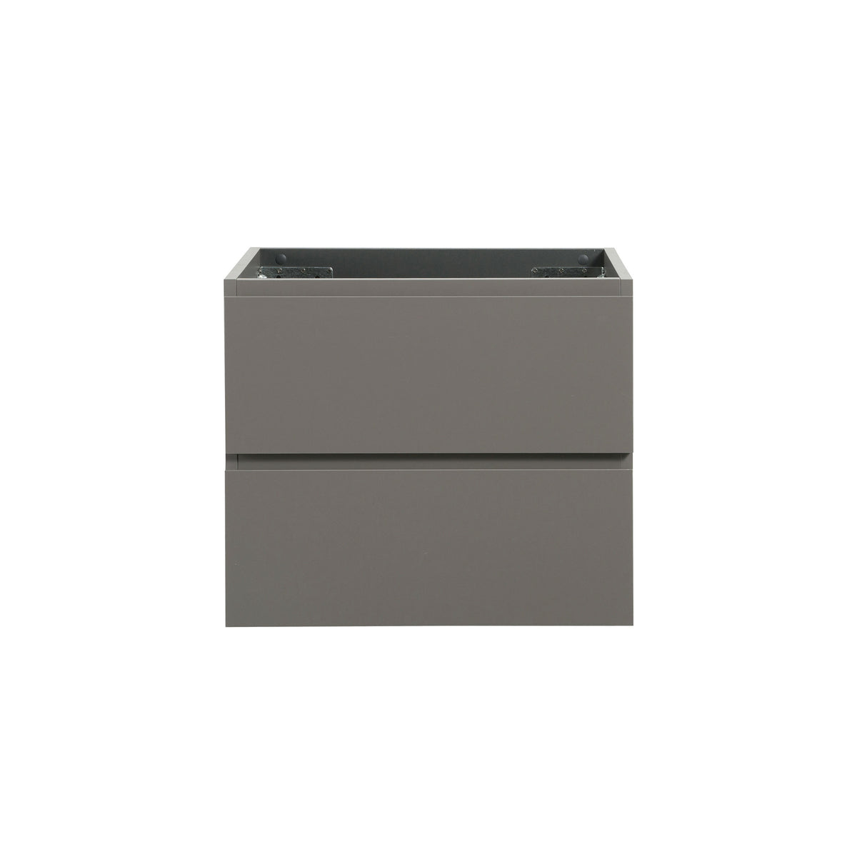 Wall Mount Cabinet Without Basin Gray With Two Drawers Pre-Assembled In Gray