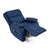 Navy Blue Fabric Heat & Massage Recliner