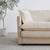 Modern Accent Chair with Ottoman - Beige Chenille Upholstered Living Room Club Chair