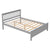 Gray Full Bed with Headboard, Footboard, and Matching Nightstand