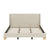 Cream King Modern Velvet Upholstered Platform Bed Frame