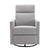 Modern Gray Upholstered Swivel Recliner Chair