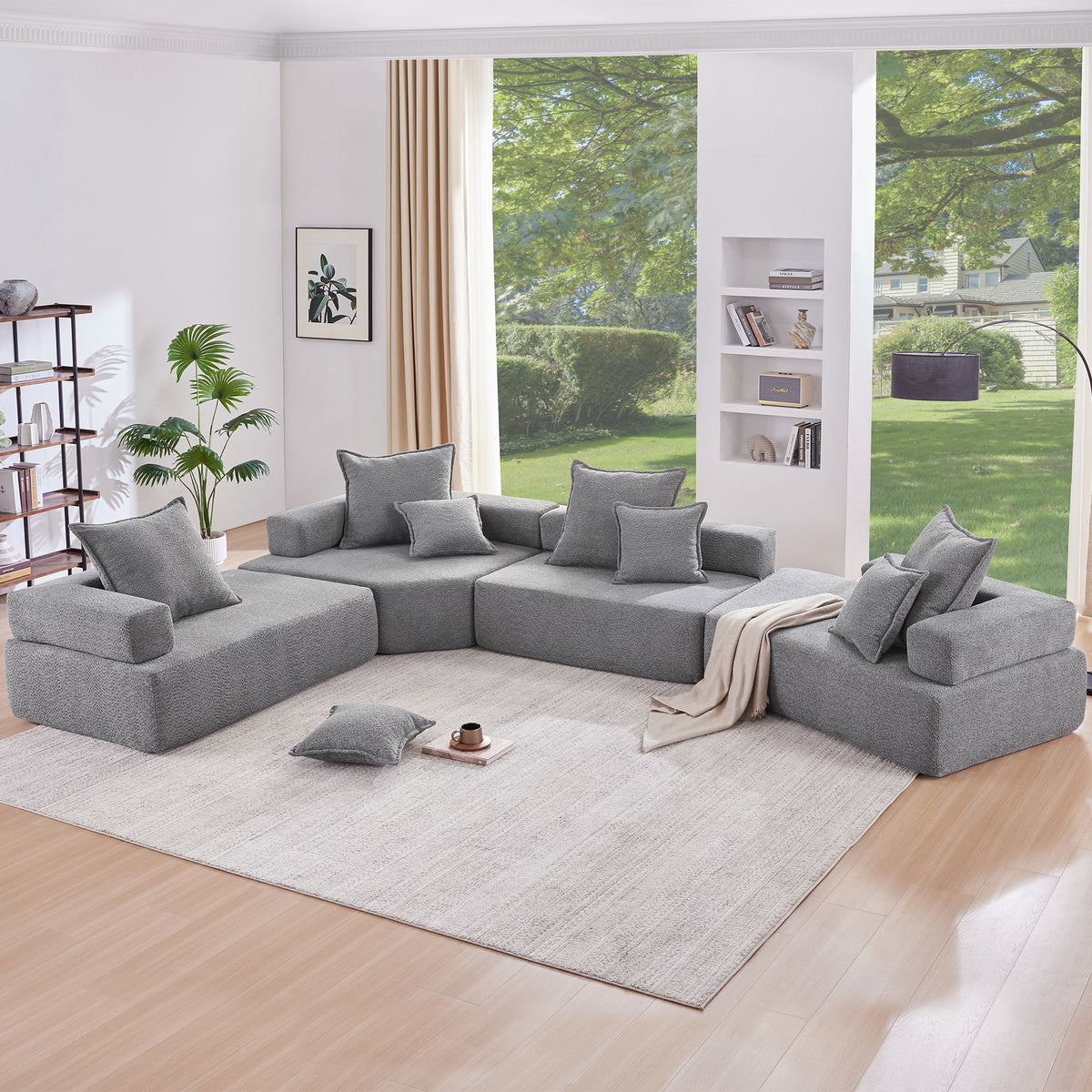 Stockholm Modular Boucle 7-Seater Sofa