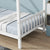 White Twin House Bed with Headboard and Footboard