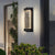 Black Aluminum Finish Outdoor Wall Light with Bubble Crystal Glass