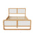 Modern Full Size Wood Bed Frame in White and Walnut