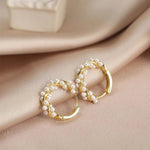 Load image into Gallery viewer, Elegant Beaded Hoop Earrings
