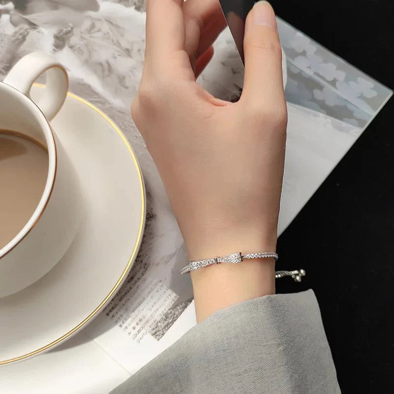 Elegant diamond bow bracelet 165194
