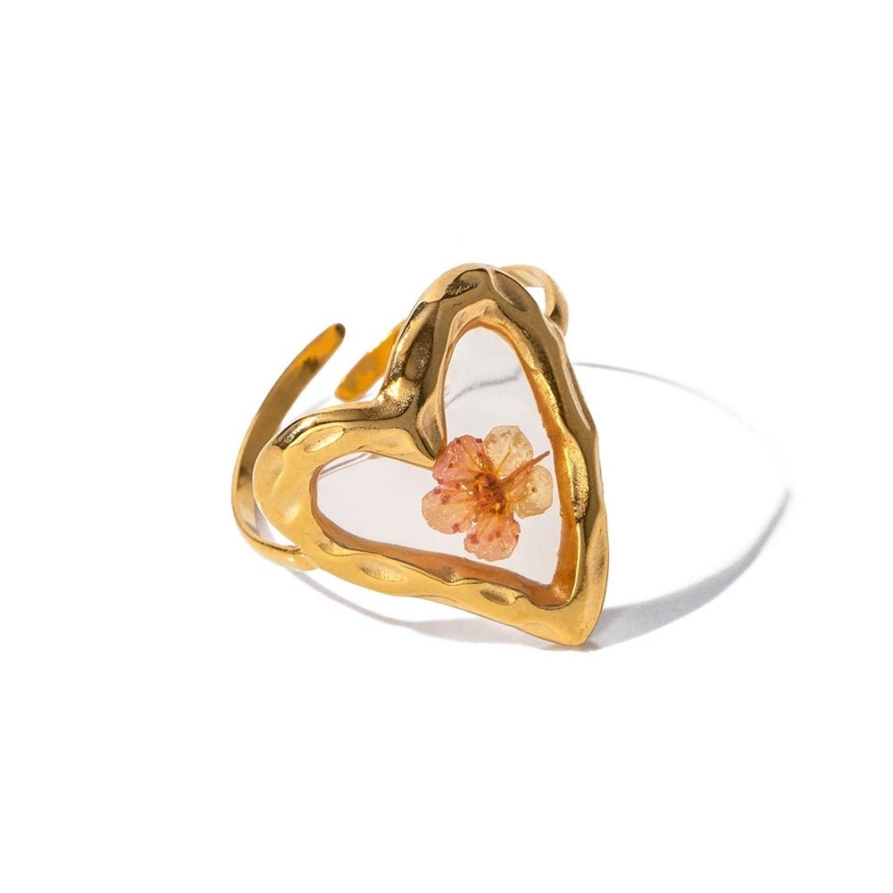 Elegant floral adjustable rings 964707