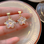 Load image into Gallery viewer, Elegant Gold Accented Floral Earrings
