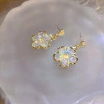 Load image into Gallery viewer, Elegant Gold Accented Floral Earrings
