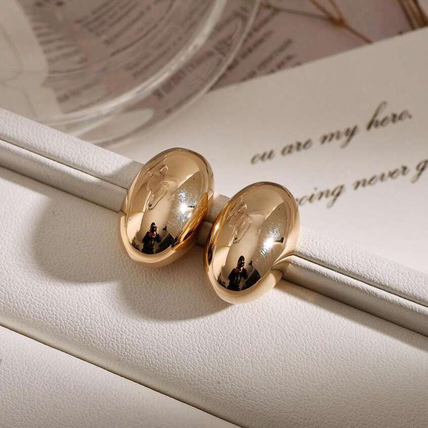 Elegant oval stud earrings 361739