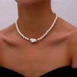 Load image into Gallery viewer, Elegant Pearl Statement Necklace Choker
